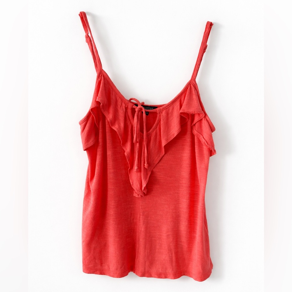Aeropostale Coral Ruffle Tank Top XS Adjustable Straps